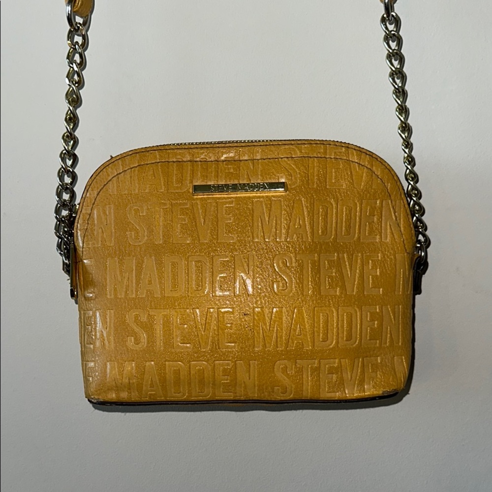 Steve Madden Yellow Embossed Crossbody Bag